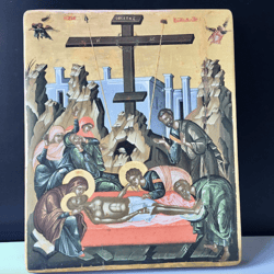 The Deposition of Christ | Russian high quality serigraph icon | Size: 34,5 x 28 x 2,5 cm
