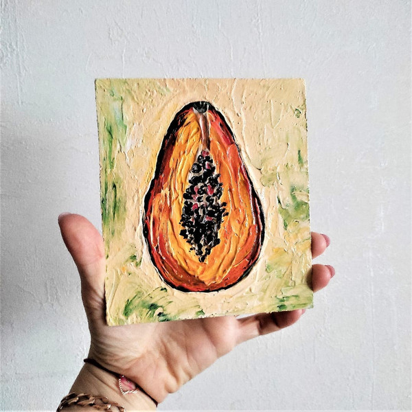 Handwritten-half-a-papaya-by-acrylic-textured-paste-3.jpg