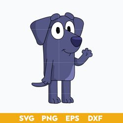 Jean Luc Bluey SVG, Bluey SVG, Cartoon SVG PNG DXF EPS File.