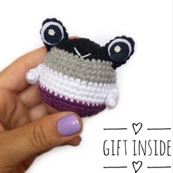 Asexual frog | Ace frog | Asexual plush | Asexual pride | Asexual crochet | Ace pride | Ace plush | Mini ace plush