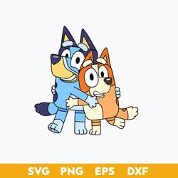 bluey and bingo heeler puppy dog svg, bluey svg, cartoon svg file.