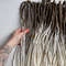 Brown to white ombre synthetic crochet dreadlocks-2
