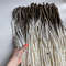 Brown to white ombre synthetic crochet dreadlocks-1
