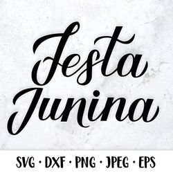 Festa Junina calligraphy lettering. Brazil June Festival SVG
