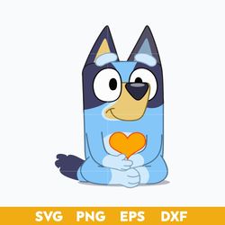bluey dog heart svg, bluey svg, cartoon svg png dxf eps digital file.