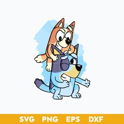 bluey and bingo fight svg, bluey svg, cartoon svg png dxf eps file.