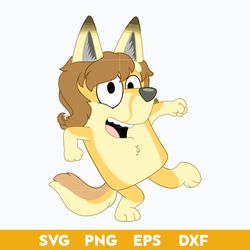 Bluey Scruffy Fen Cat SVG, Bluey SVG, Cartoon SVG PNG DXF EPS Digital File.