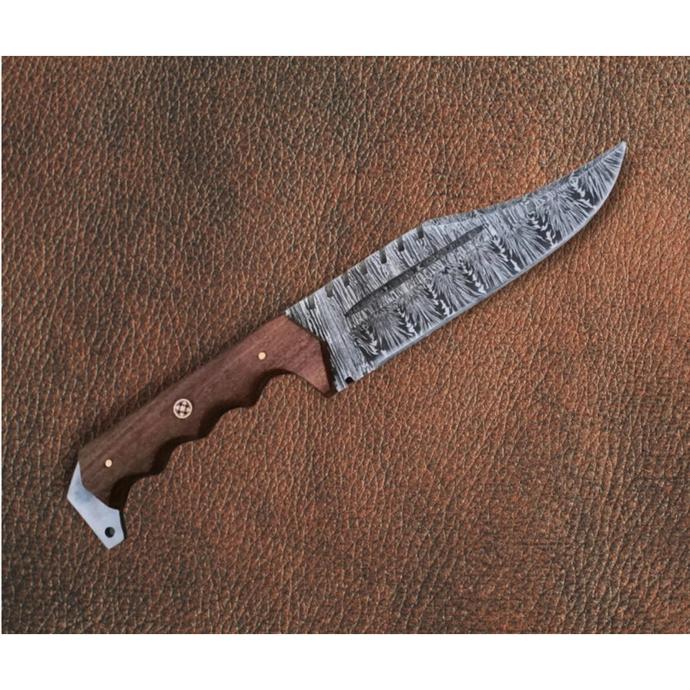 Knife, Damascus Skinning knife, handmade Knife, Hand forged knife, Hunting knife with knife sheath, Bushcraft knife