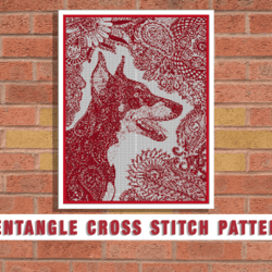 Cross Stitch Patterns Zentangle Dog
