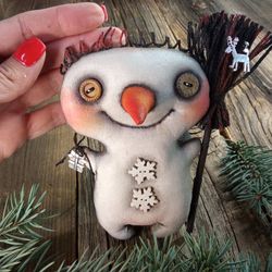 Handmade snowman for home decoration for Christmas unusual gift