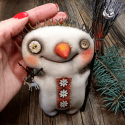 Amazing snowman art doll