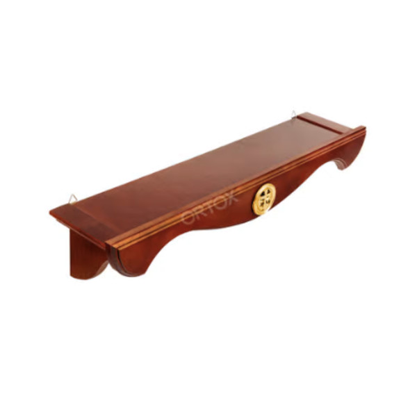 Shelf for icons | wooden single-tier straight 40 cm (16")