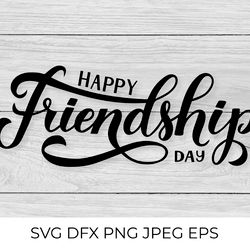 happy friendship day calligraphy lettering. friendship svg