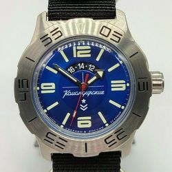 Vostok Komandirskie Sniper Blue Dial Stainless Steel 350669 Brand New men's mechanical automatic watch