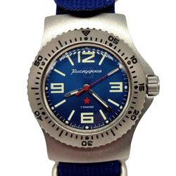 Vostok Komandirskie 2409 Blue 280681 Brand New men's mechanical watch