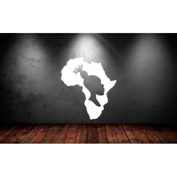 African Continent World map Afro Girl National Clothes