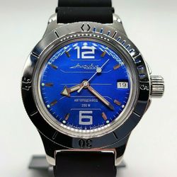 Vostok Amphibia 2416 Blue 200M 120696 Brand New men's mechanical automatic watch