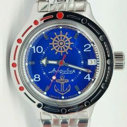 Vostok Amphibia 2416 Navy 420374 Brand New men's mechanical automatic watch