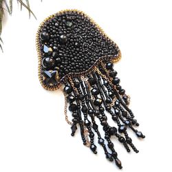 Medusa brooch, jellyfish brooch, brooch pin, blue brooch, mothers day gift, gift for friend, handmade gifts, brooch