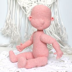 Basic movable body doll pattern crochet PDF in English  Amigurumi basic baby doll body tutorial