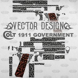 VECTOR DESIGN Colt 1911 government Scrollwork 3