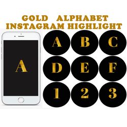 36  english alphabet and numbers instagram highlight covers.  Letters social media icons. Instagram highlight story