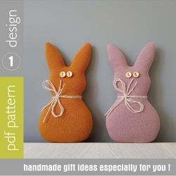 bunny sewing pattern pdf, rag doll tutorial digital, stuffed animal pattern, easter bunny sewing diy