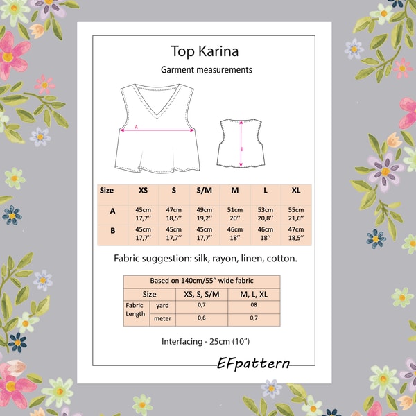 Crop Top digital pattern pdf sewing pattern with tutorial si | Inspire ...