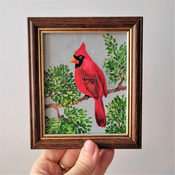 Handwritten-small-bird-red-cardinal-is-sitting-on-a-branch-by-acrylic-paints-5.jpg