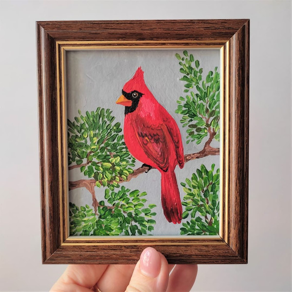 Handwritten-small-bird-red-cardinal-is-sitting-on-a-branch-by-acrylic-paints-8.jpg