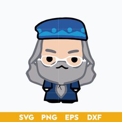 albus dumbledore chibi svg, harry potter character svg, movies svg