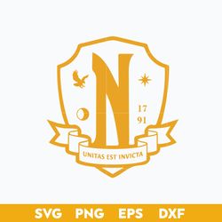 nevermore academy svg, unitas est invicta svg, wednesday adams svg