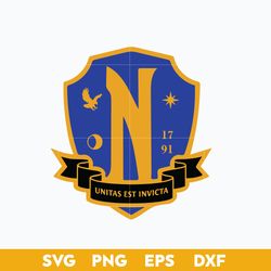 nevermore academy logo, wednesday addams svg cut files.