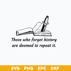 those who forget history are doomed to repeat it svg, wednesday addams svg