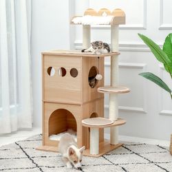 Modern cat tower for large cat