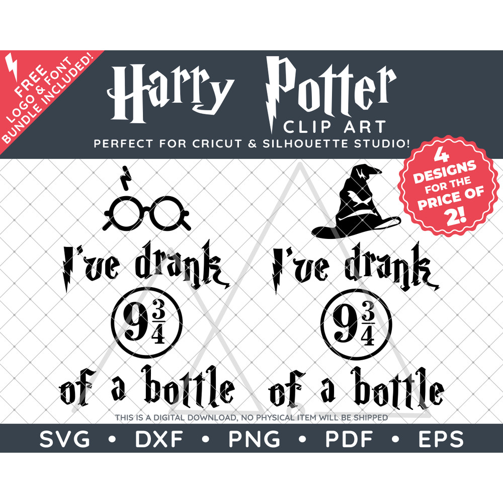 Harry Potter Wine Glass Design by SVG Studio Thumbnail1.png