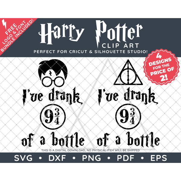 Harry Potter Wine Glass Design by SVG Studio Thumbnail2.png