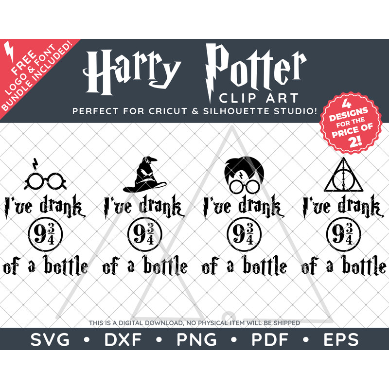 Harry Potter Wine Glass Design by SVG Studio Thumbnail5.png