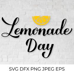 Lemonade Day calligraphy lettering SVG