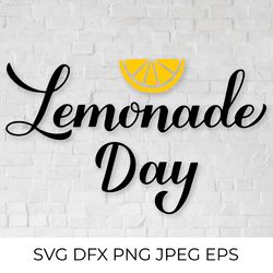 lemonade day calligraphy lettering svg