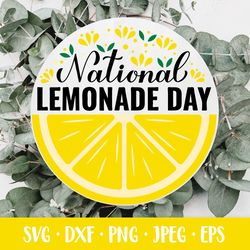 National lemonade day round sign SVG