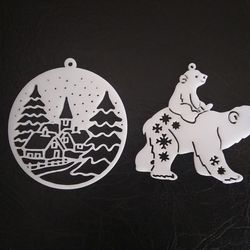 Digital Template Cnc Router Files Cnc Christmas Decorations Files for Wood Laser Cut Pattern