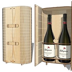 Digital Template Cnc Router Files Cnc Wine Box Files for Wood Laser Cut Pattern