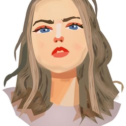 girl potrait avatar vector
