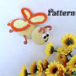 Crochet butterfly pattern toy, amigurumi butterfly download, easy crochet butterfly pattern