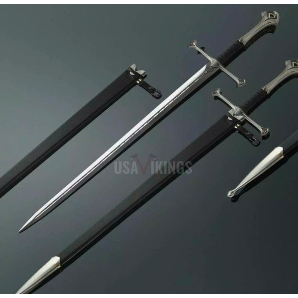 ANDURIL Sword of Strider, Custom Engraved Sword, LOTR Sword, Lord of the Rings King Aragorn Ranger Sword, Strider Knife, (1).jpg