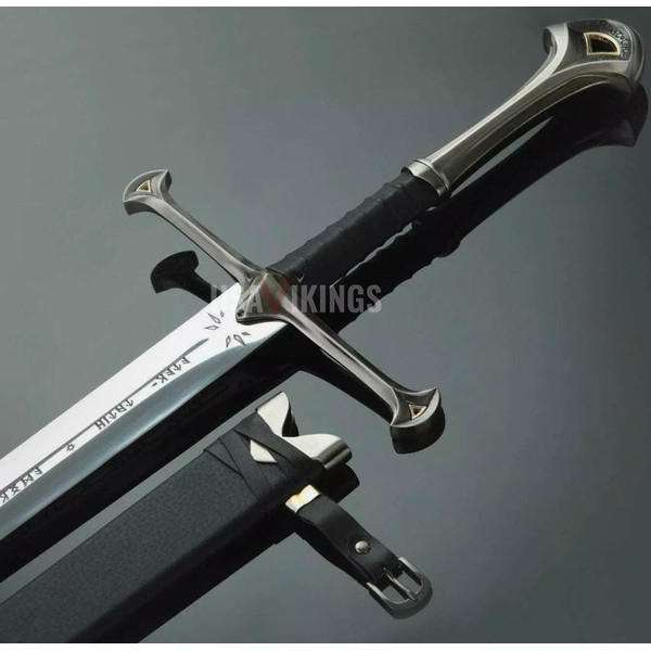 ANDURIL Sword of Strider, Custom Engraved Sword, LOTR Sword, Lord of the Rings King Aragorn Ranger Sword, Strider Knife, (5).jpg
