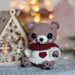 Crochet pattern bear, DIY Amigurumi Teddy bear pattern, PDF Digital Download, crochet sweater tutorial