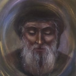 digital painting "saint charbel" print digital art oil painting canvas