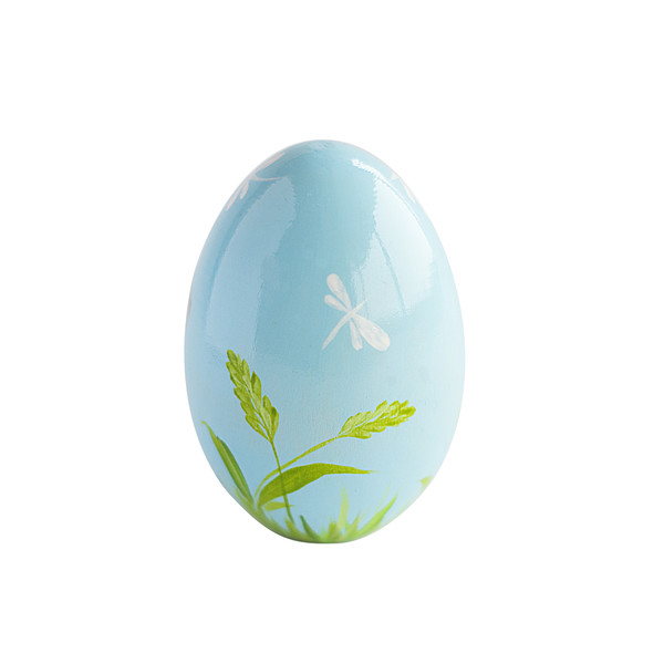 Easter wooden blue egg